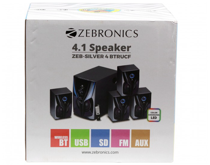 ZEBRONICS BLUETOOTH SPEAKER 4.1 ZEB SILVER 4 BTRUCF